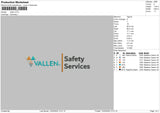 VallenText Embroidery File 6 sizes