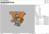 Vleck Tiger Embroidery File 6 sizes