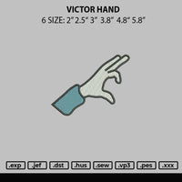 Victor Hand Embroidery File 6 sizes