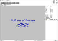 The Sea Embroidery File 6 sizes