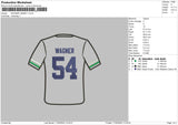 Jersey 54 Embroidery File 6 sizes