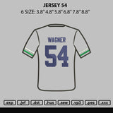 Jersey 54 Embroidery File 6 sizes