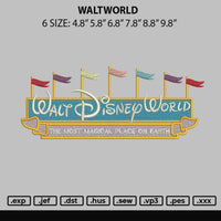 Waltworld Embroidery File 6 sizes