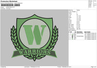 Warriors Embroidery