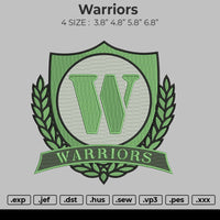 Warriors Embroidery