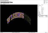 Washingtontext V2 Embroidery File 6 sizes