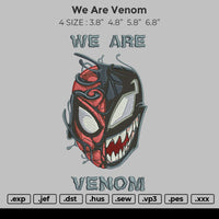 We Are Venom Embroidery