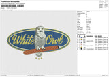 WHITE OWL mbroidery