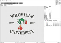 whoville university v1 Embroidery