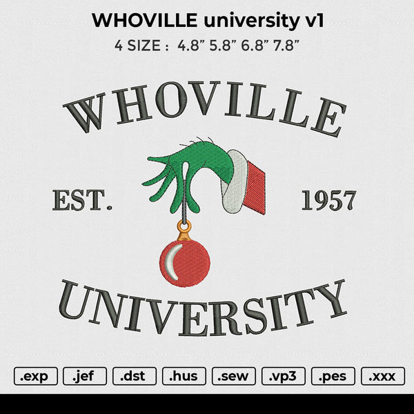 whoville university v1 Embroidery