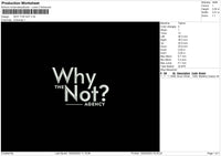 Why Not 02 Embroidery File 6 sizes