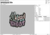 Wicked Ghost V02 Embroidery File 6 sizes