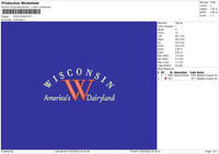 Wisconsin W Embroidery