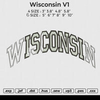 Wisconsin V1 Embroidery