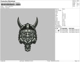 Wolf viking Embroidery