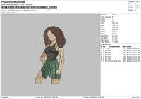 Women Muscle V2 Embroidery File 6 sizes