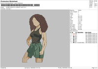 Women Muscle V2 Embroidery File 6 sizes