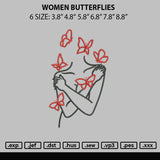 Women Butterflies Embroidery