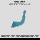 Wade Hand Embroidery File 6 sizes