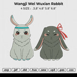 Wangji Wei Wuxian Rabbit Embroidery