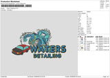 Water Detailing Embroidery File 6 sizes