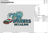 Water Detailing Embroidery File 6 sizes