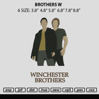 Brothers W Embroidery File 6 sizes