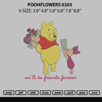Poohflowers 0203 Embroidery File 6 sizes