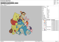 Winnie N Friends 02 Embroidery File 6 sizes