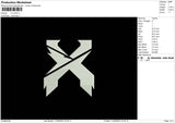 X Logo Embroidery