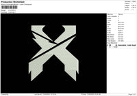 X Logo Embroidery