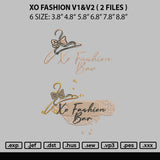 Xo Fashion V1 V2 Embroidery 2 Files