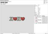 Xoxo Embroidery File 6 sizes