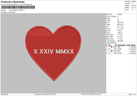 X XXIV MMXX Heart