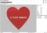 X XXIV MMXX Heart