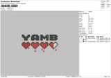 Yamb Embroidery File 6 sizes