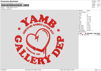 Yamb G V2 Embroidery File 6 sizes