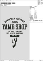 Yamb Sv6 Embroidery File 6 sizes