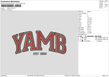 Yamb V2 Embroidery File 6 sizes