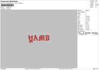 Yamb V3 Embroider File 6 sizes