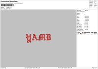 Yamb V3 Embroider File 6 sizes