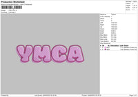 Ymca Embroidery File 6 sizes