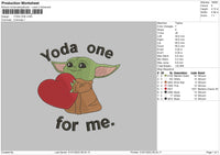 Yoda One Embroidery