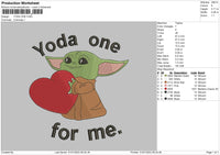 Yoda One Embroidery