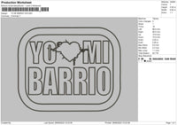 Yo Mi B V8 Embroidery File 6 sizes