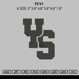 Ys V1 Embroiery File 6 sizes