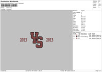 Ys V5 Embroidery File 6 sizes