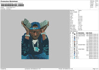 Young Dolph Embroidery File 6 sizes