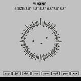 Yukine Embroidery File 6 sizes