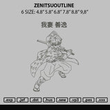 Zenitsuoutline Embroidery File 6 sizes